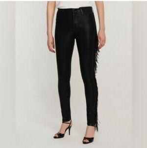 J Brand x Halpern Fringe Stellar Coated Jeans